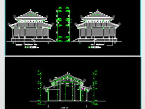 精品仿古建筑大殿CAD施工图设计 平面图下载与建筑立面CAD图库解析（编号 18597574）